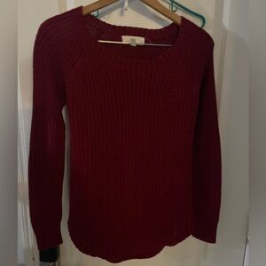 Elegant Maroon Crew Neck Sweater